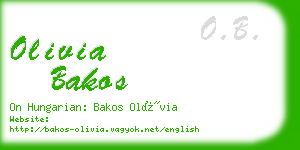 olivia bakos business card